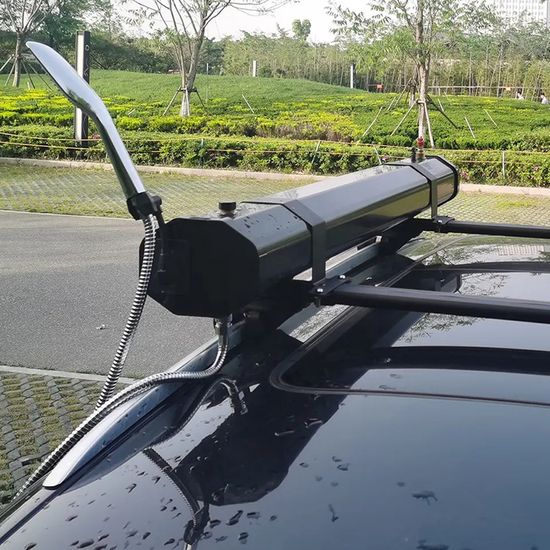 Outdoor QIYU 18L/20L/30L Portable Roof Rack Shower Tank, Sun-Heated Water Storage, Pressurizable via Air Pump (Not Included) for Overlanding Off-Road Camping Truck SUV