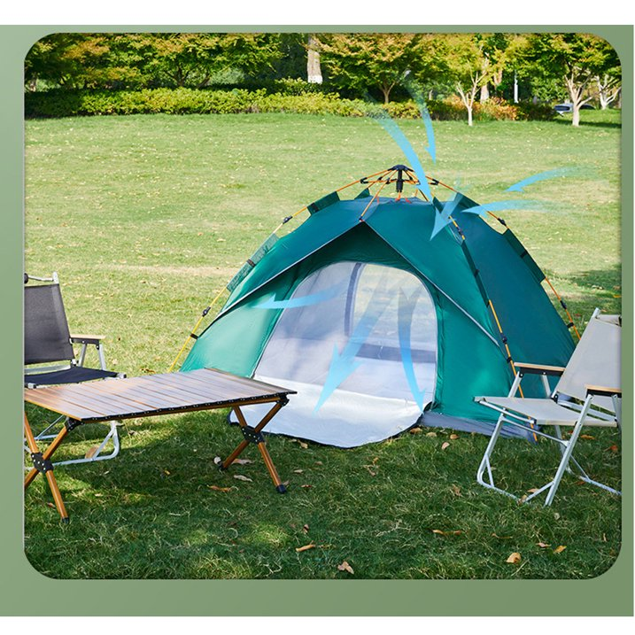 Outdoor QiYU 2-4 Person Instant Pop-up Tent – Waterproof UV-Resistant Automatic Tent for Camping, Family Tent, Beach, Picnic & Backpacking