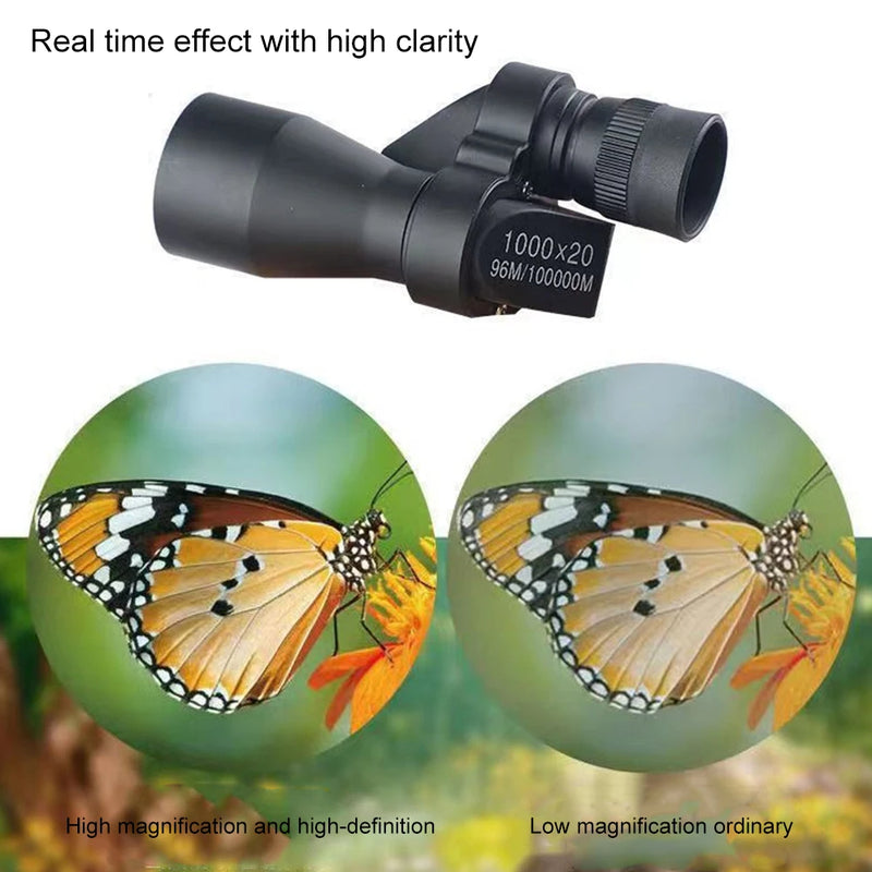 Portable Mini Pocket Monocular Telescope 1000x20 High Magnification Zoom