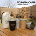 Outdoor Camping  4-Piece Set Of 304 Stainless Steel Mug