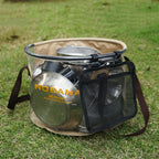 Outdoor folding camping dish washing bucket