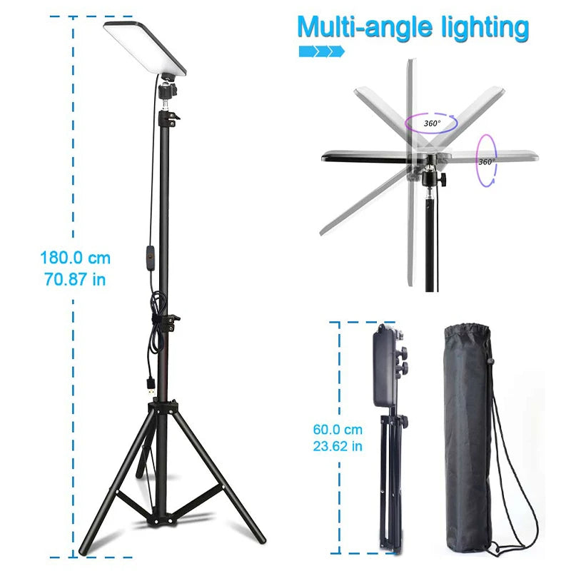 Portable Photography Light with Tripod Stand for Outdoor Picnic