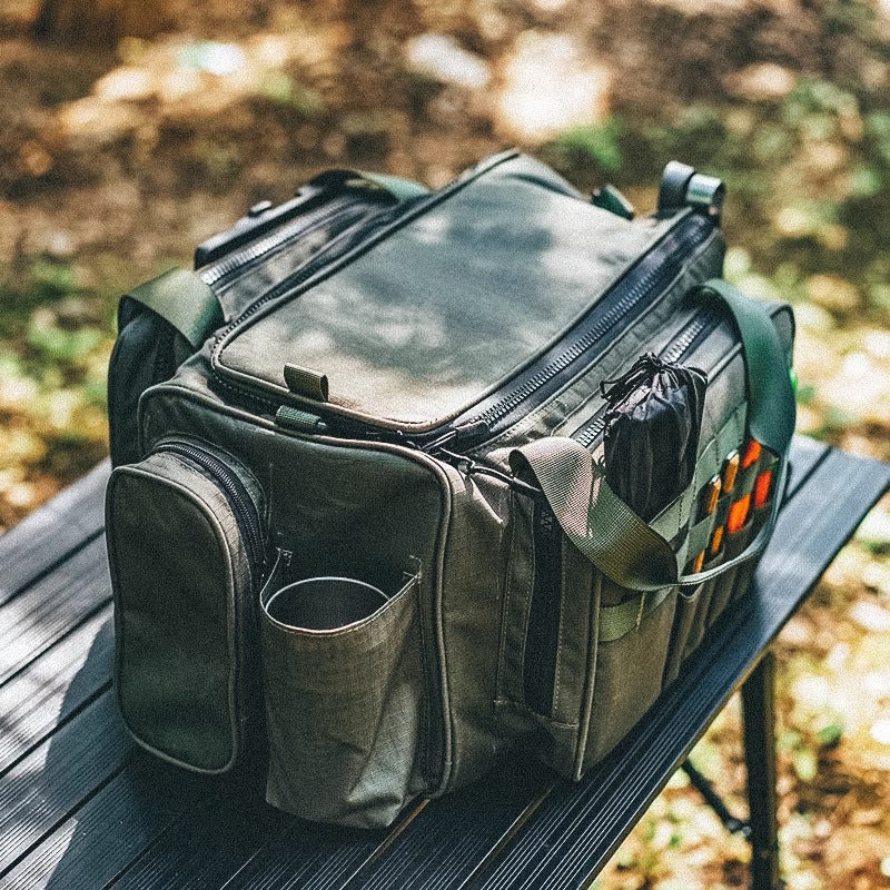 Outdoor tableware storage tactical compartment  shoulder bag