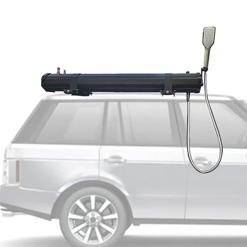 Outdoor QIYU 18L/20L/30L Portable Roof Rack Shower Tank, Sun-Heated Water Storage, Pressurizable via Air Pump (Not Included) for Overlanding Off-Road Camping Truck SUV
