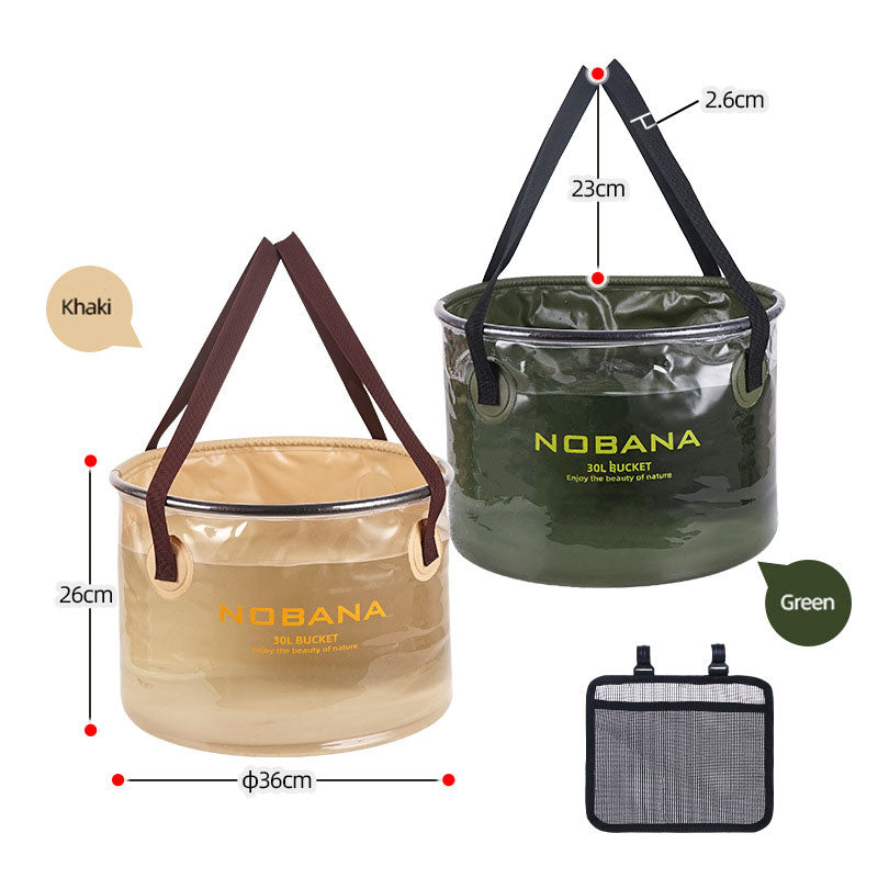 Outdoor folding camping dish washing bucket