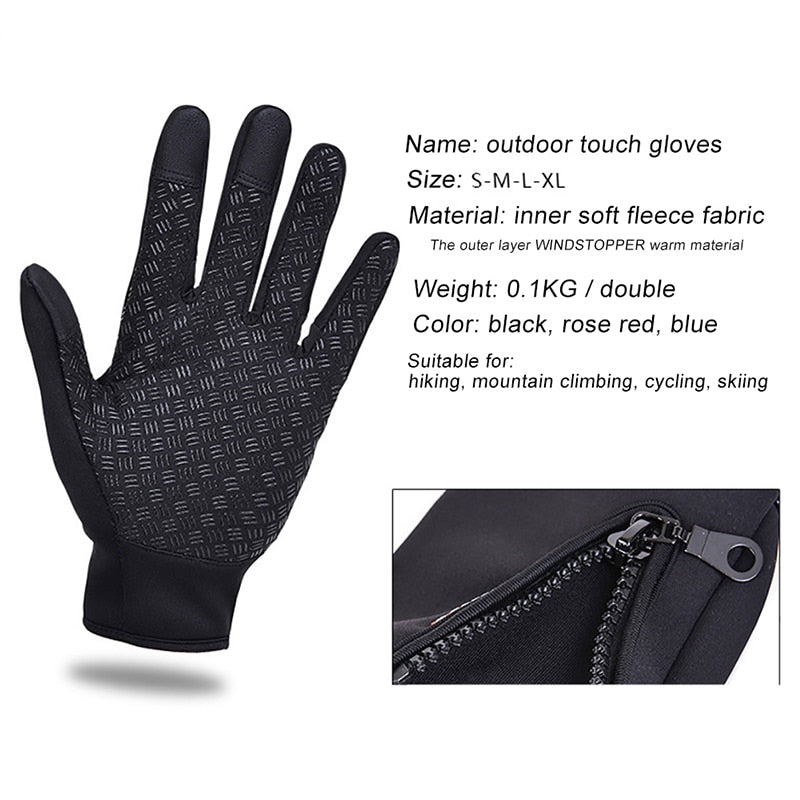 Winter onductive Gloves Screen Windproof Waterproof