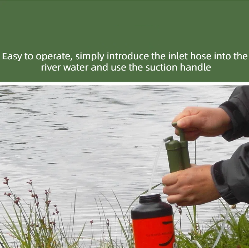 Outdoor emergency rescue water filter pump