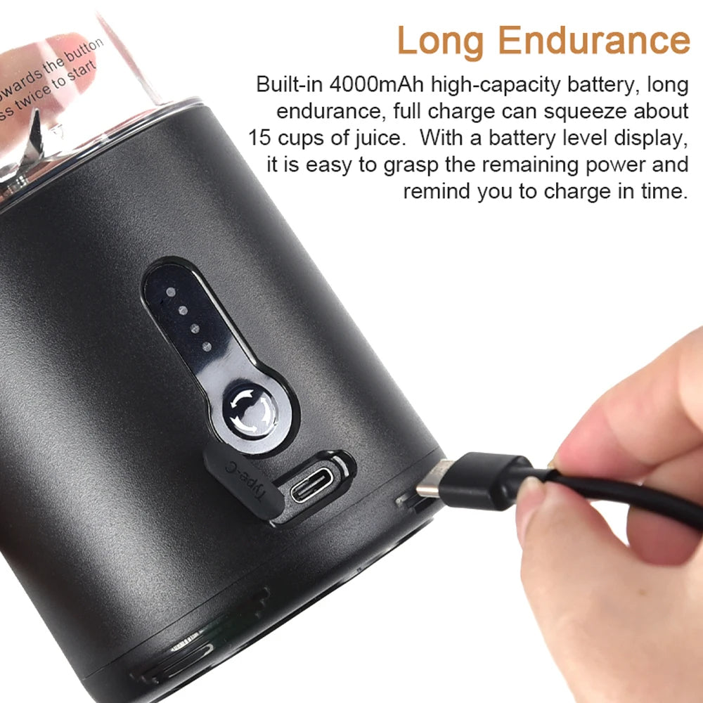 Outdoor Portable USB Electric Fruit Juicer