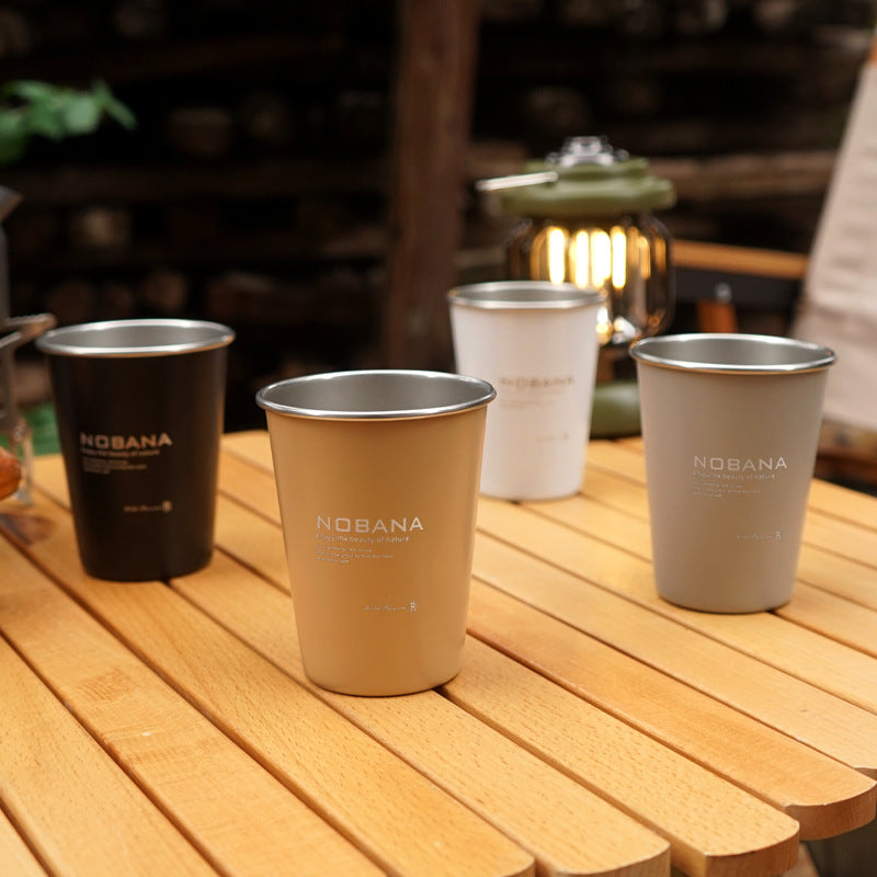 Outdoor Camping  4-Piece Set Of 304 Stainless Steel Mug