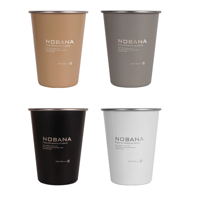 Outdoor Camping  4-Piece Set Of 304 Stainless Steel Mug