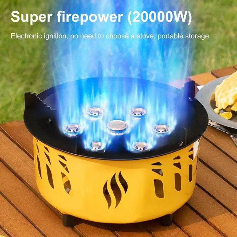 Portable Camping Gas Burner 7-Core Strong Fire Power