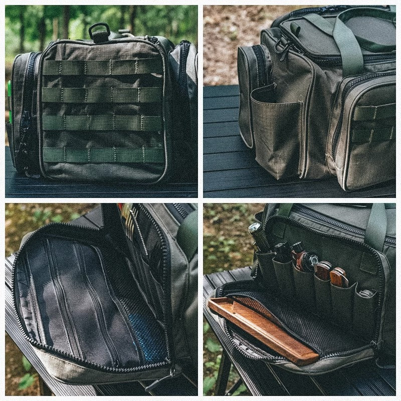 Outdoor tableware storage tactical compartment  shoulder bag