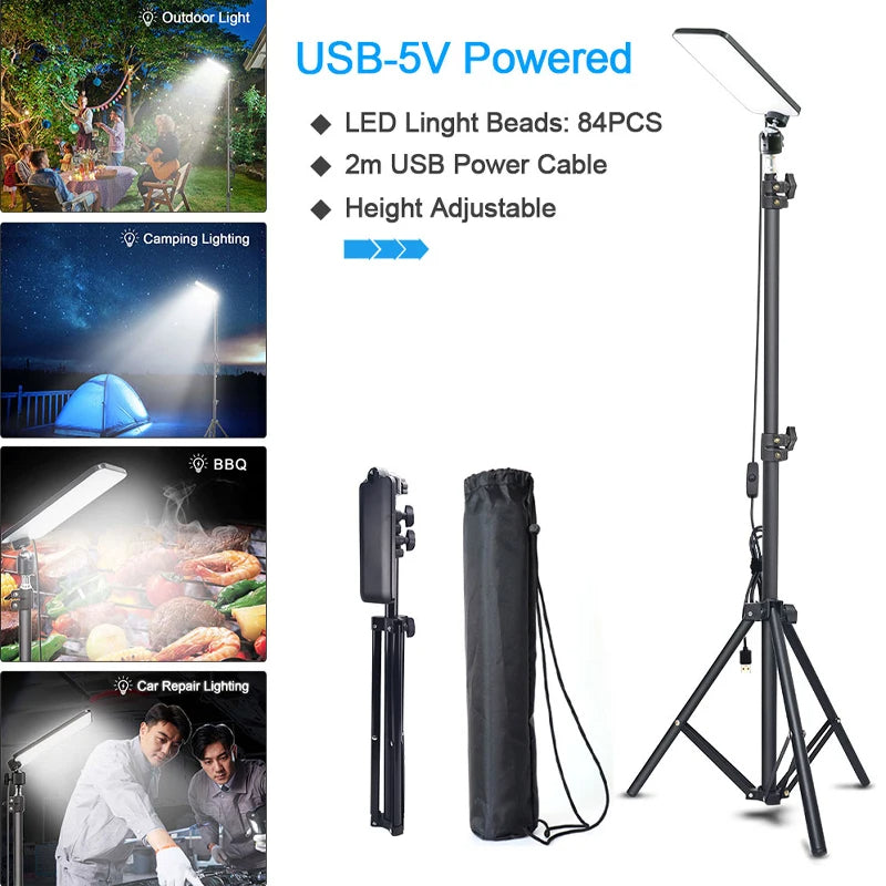 Portable Photography Light with Tripod Stand for Outdoor Picnic
