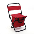 Outdoor Camping Folding Chair with Storage Backrest and Carrying Bag