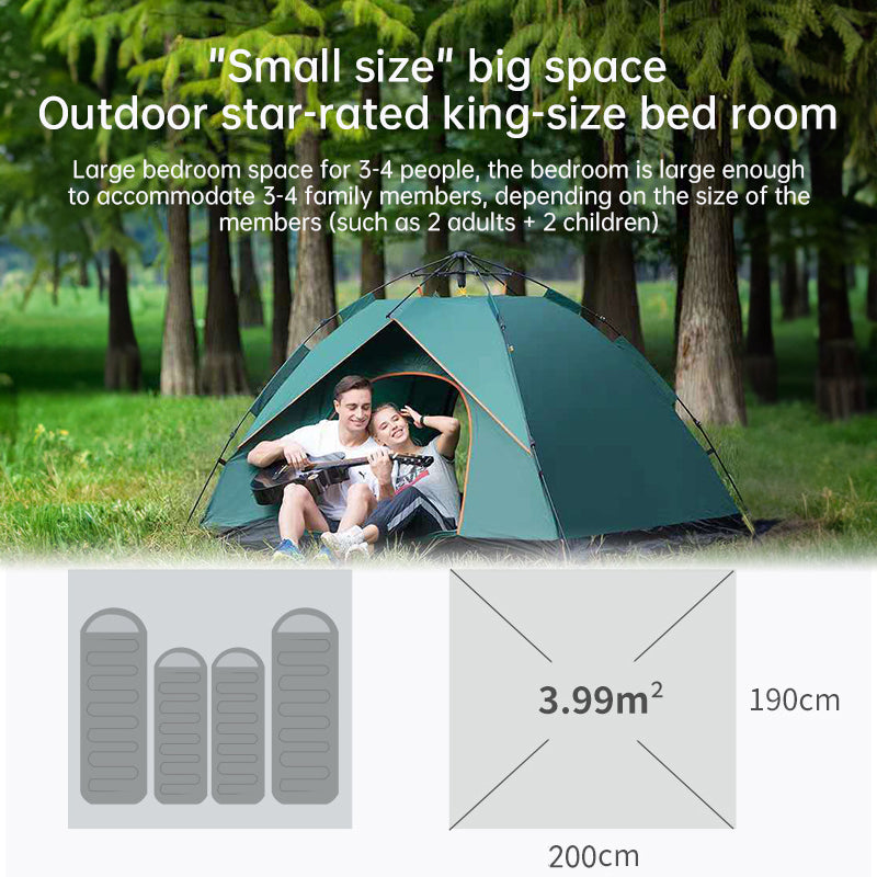 Quick-Deploy 3-4 People Outdoor Tent