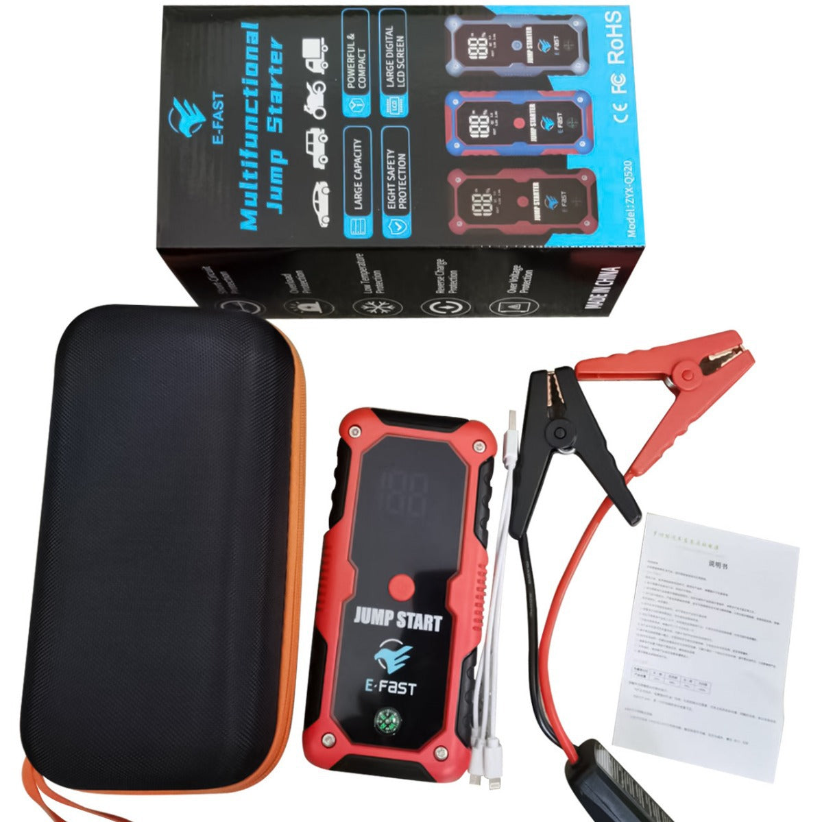 ZYX-Q520 Portable  Emergency Car Starter Power Bank 12V
