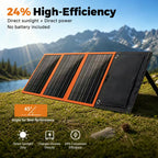Outdoor QiYi 30W Foldable Solar Charger with Dual USB – Weatherproof & Lightweight Solar Panel for Camping, Hiking, Backpacking & Emergency