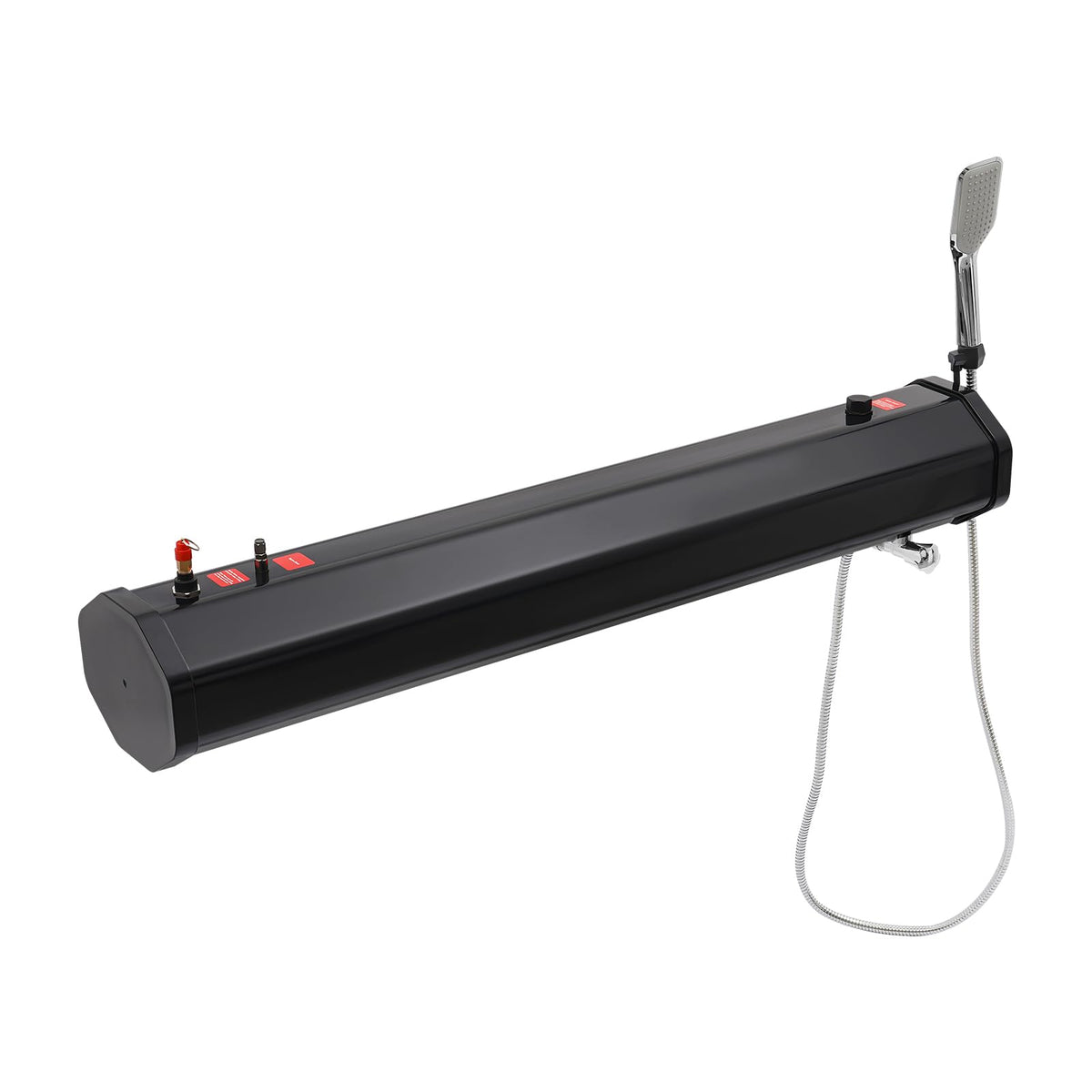 Outdoor QIYU 18L/20L/30L Portable Roof Rack Shower Tank, Sun-Heated Water Storage, Pressurizable via Air Pump (Not Included) for Overlanding Off-Road Camping Truck SUV