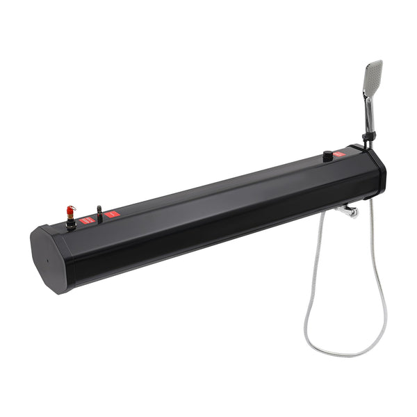 Outdoor QIYU 18L/20L/30L Portable Roof Rack Shower Tank, Sun-Heated Water Storage, Pressurizable via Air Pump (Not Included) for Overlanding Off-Road Camping Truck SUV